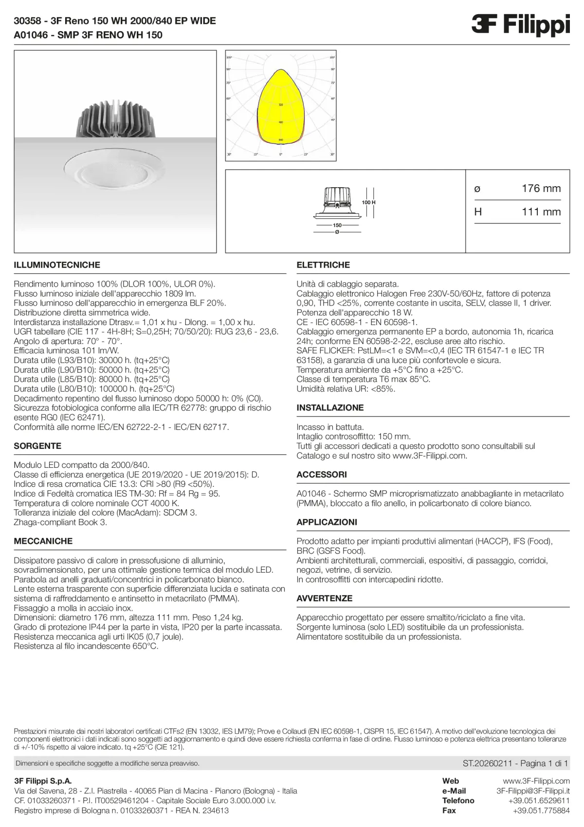 30358+A01046 - 3F Reno 150 WH 2000-840 EP WIDE + SMP WH - Datasheet - it