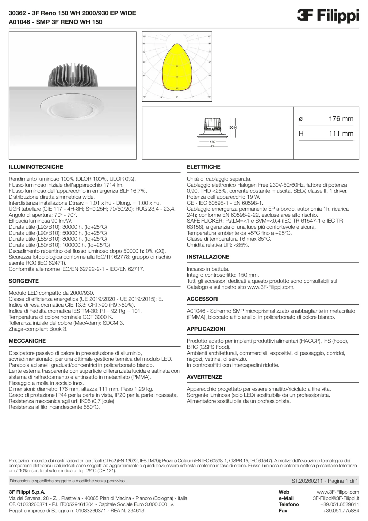 30362+A01046 - 3F Reno 150 WH 2000-930 EP WIDE + SMP WH - Datasheet - it