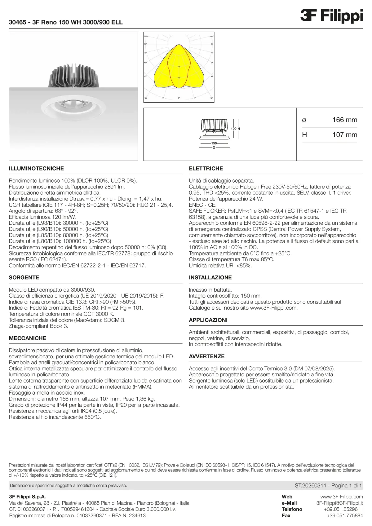 30465 - 3F Reno 150 WH 3000-930 ELL - Datasheet - it