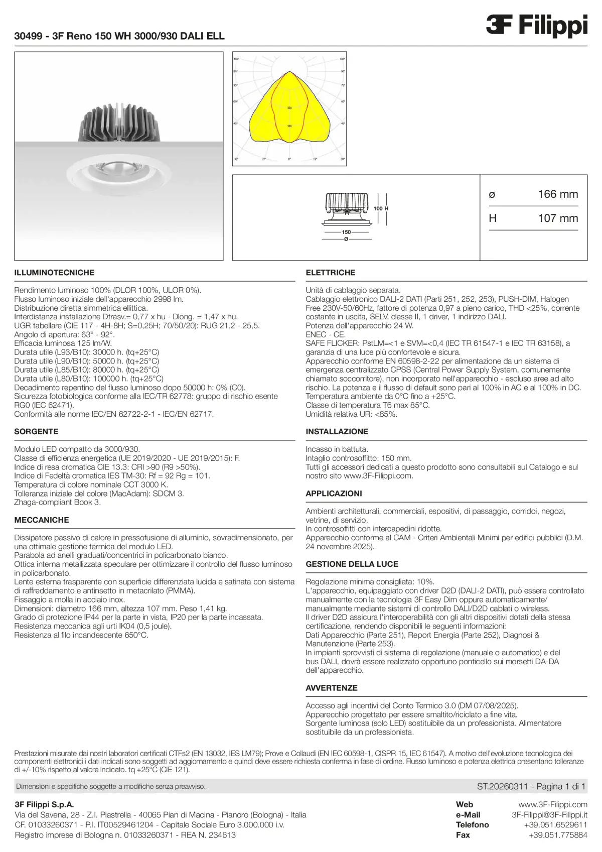 30499 - 3F Reno 150 WH 3000-930 DALI ELL - Datasheet - it