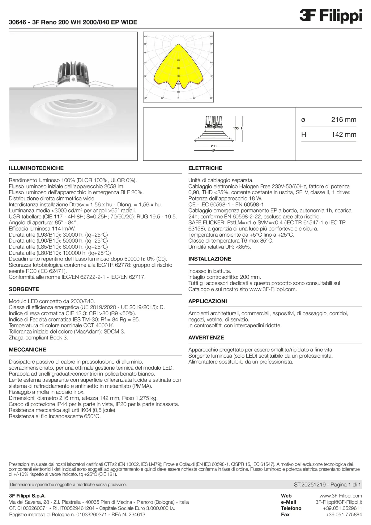 30646 - 3F Reno 200 WH 2000-840 EP WIDE - Datasheet - it
