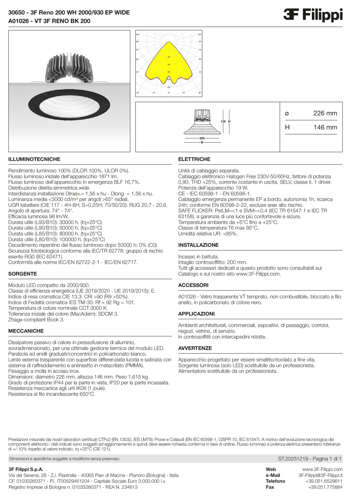 30650+A01026 - 3F Reno 200 WH 2000-930 EP WIDE + VT BK - Datasheet - it