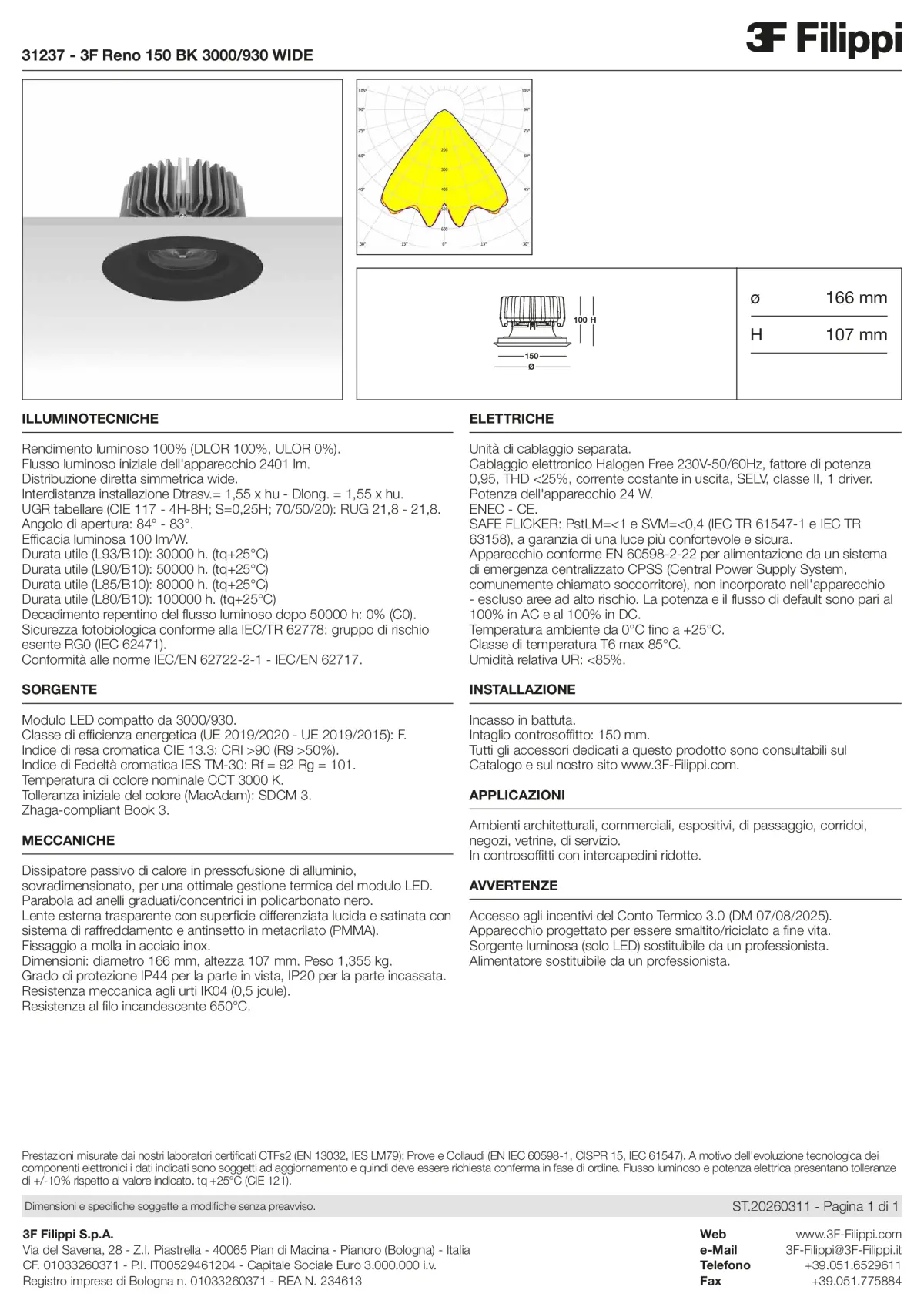 31237 - 3F Reno 150 BK 3000-930 WIDE - Datasheet - it