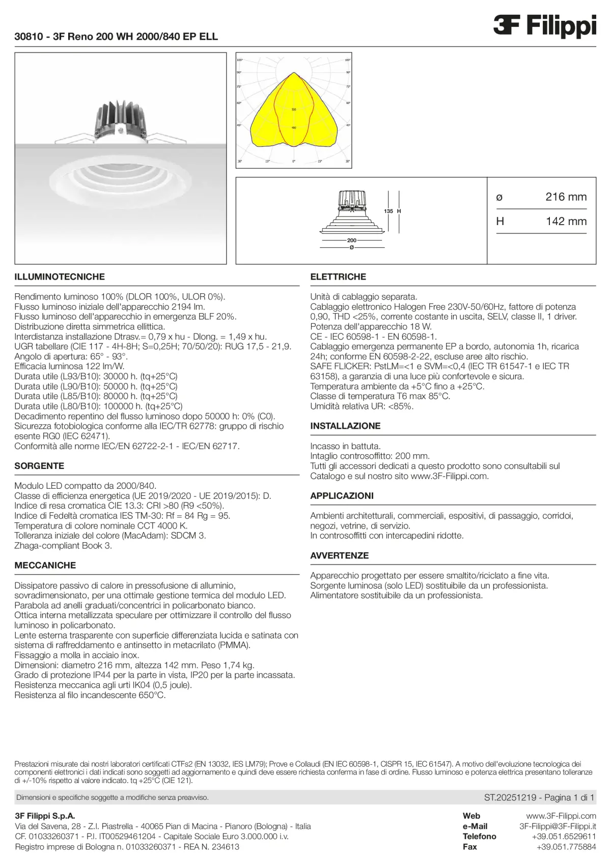 30810 - 3F Reno 200 WH 2000-840 EP ELL - Datasheet - it