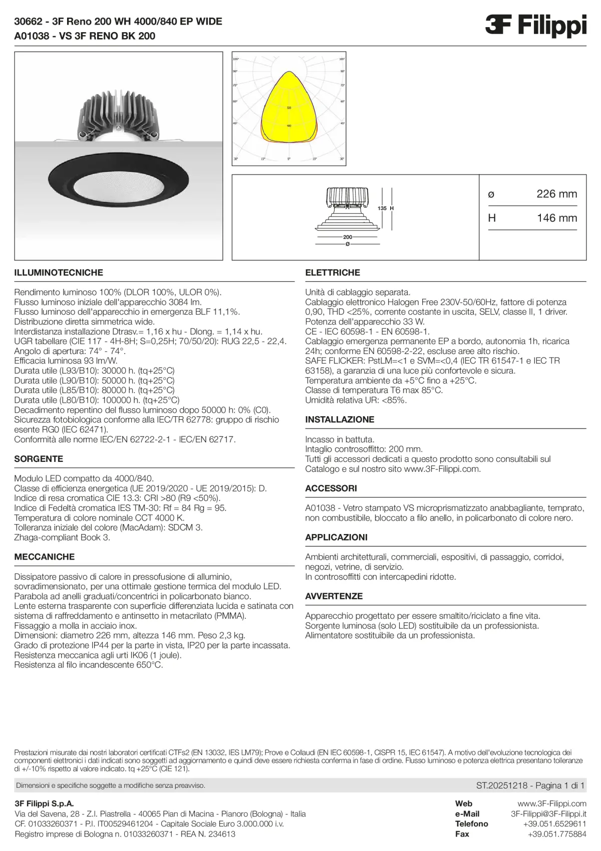 30662+A01038 - 3F Reno 200 WH 4000-840 EP WIDE + VS BK - Datasheet - it