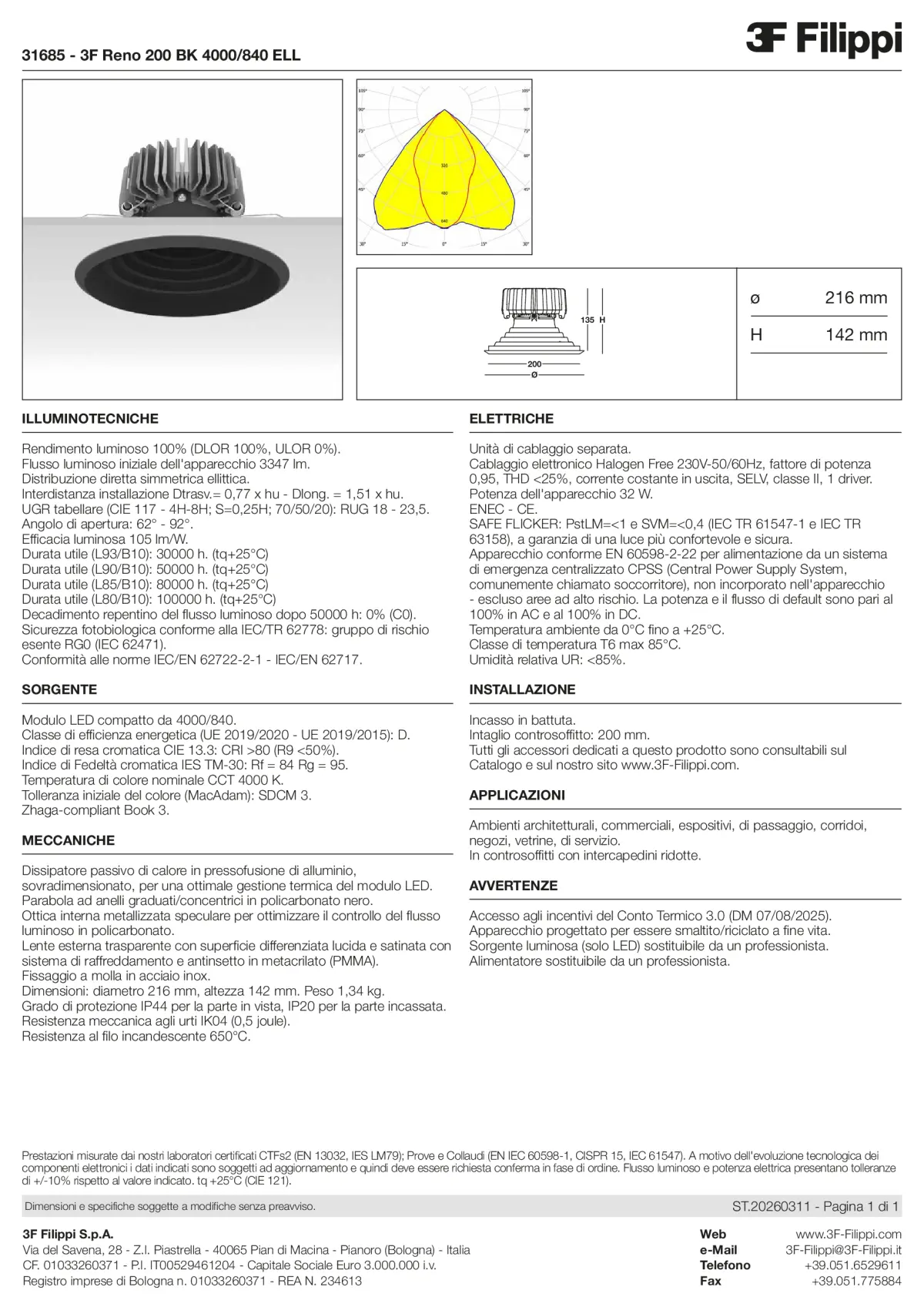 31685 - 3F Reno 200 BK 4000-840 ELL - Datasheet - it