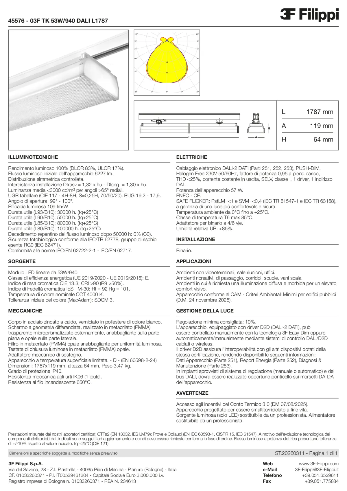 45576 - 03F TK 53W-940 DALI L1787 - Datasheet - it