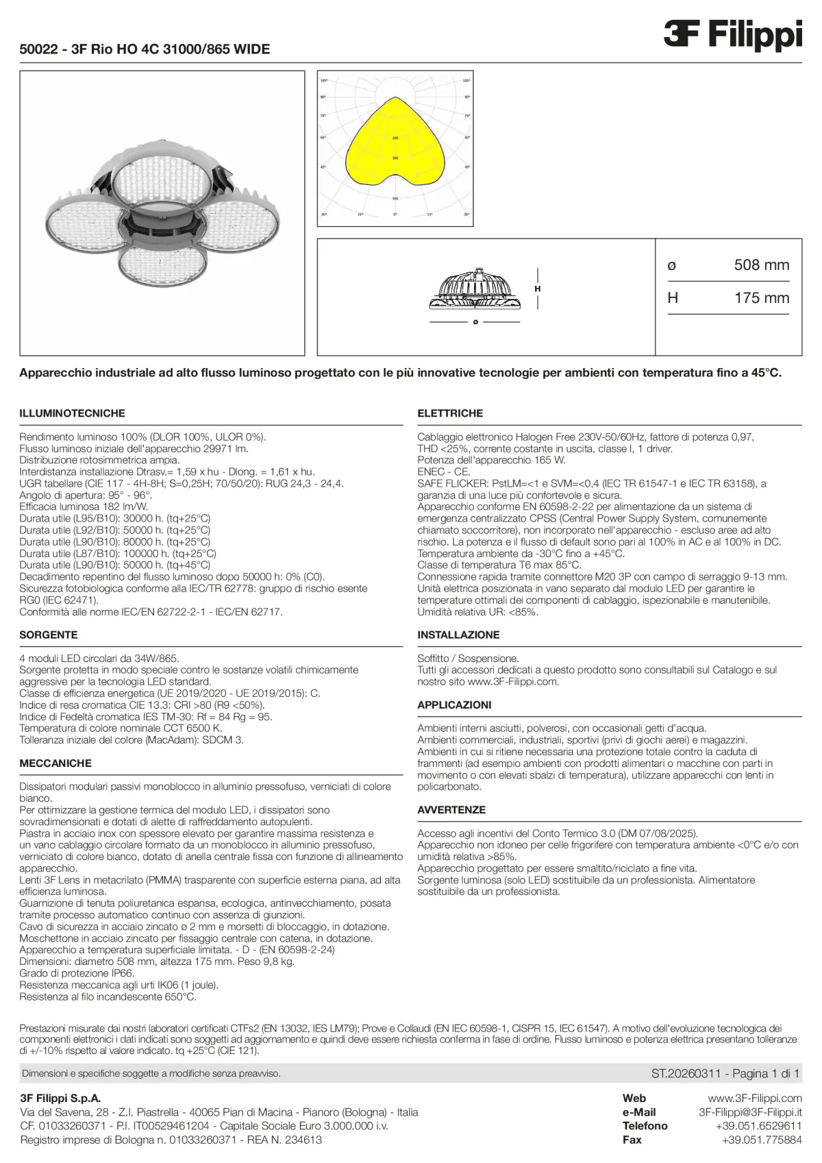 50022 - 3F Rio HO 4C 31000-865 WIDE - Datasheet - it