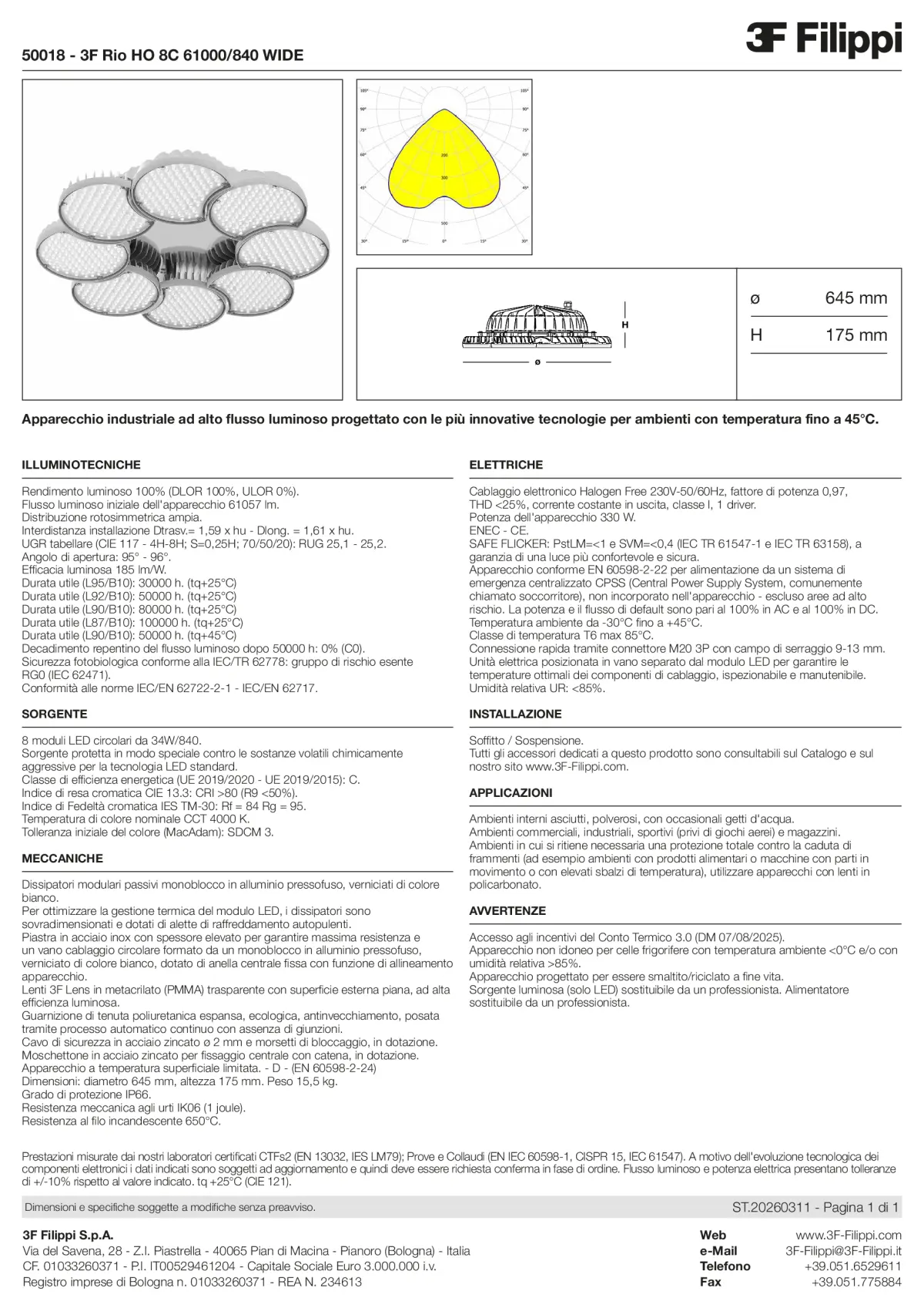 50018 - 3F Rio HO 8C 61000-840 WIDE - Datasheet - it