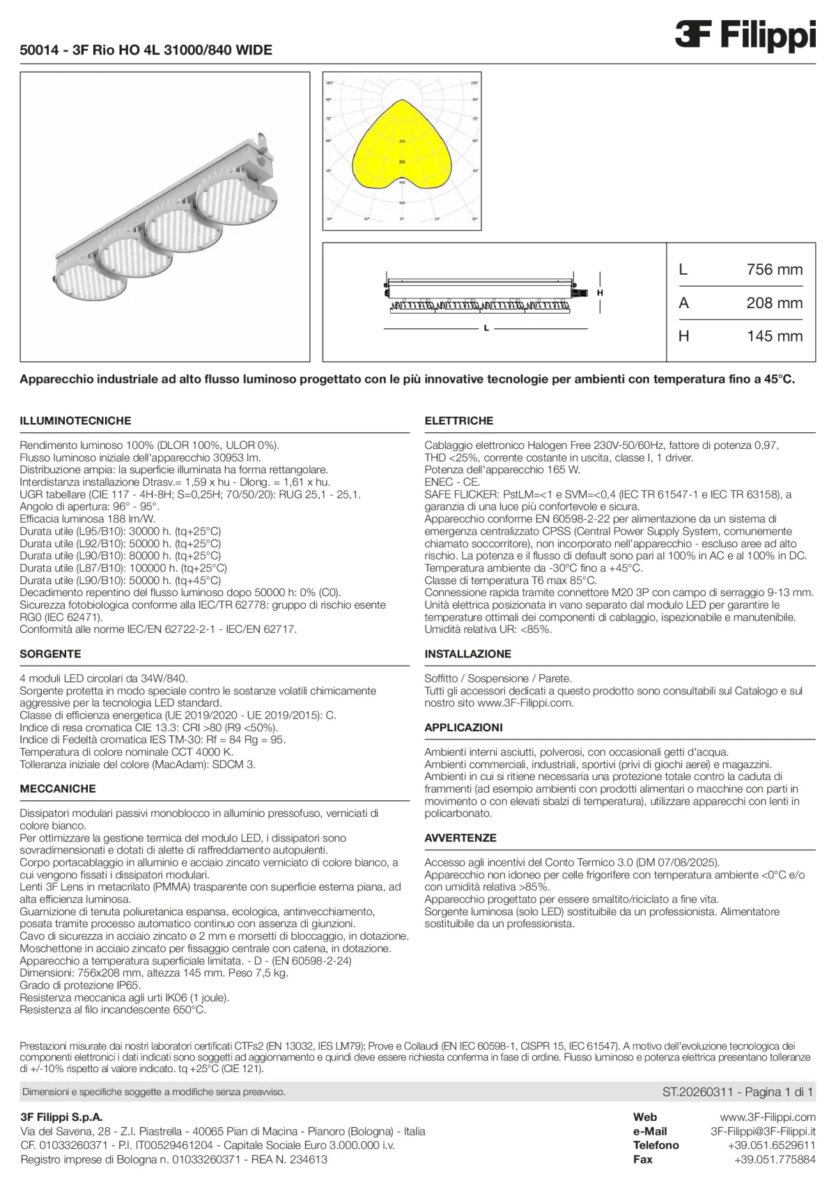 50014 - 3F Rio HO 4L 31000-840 WIDE - Datasheet - it