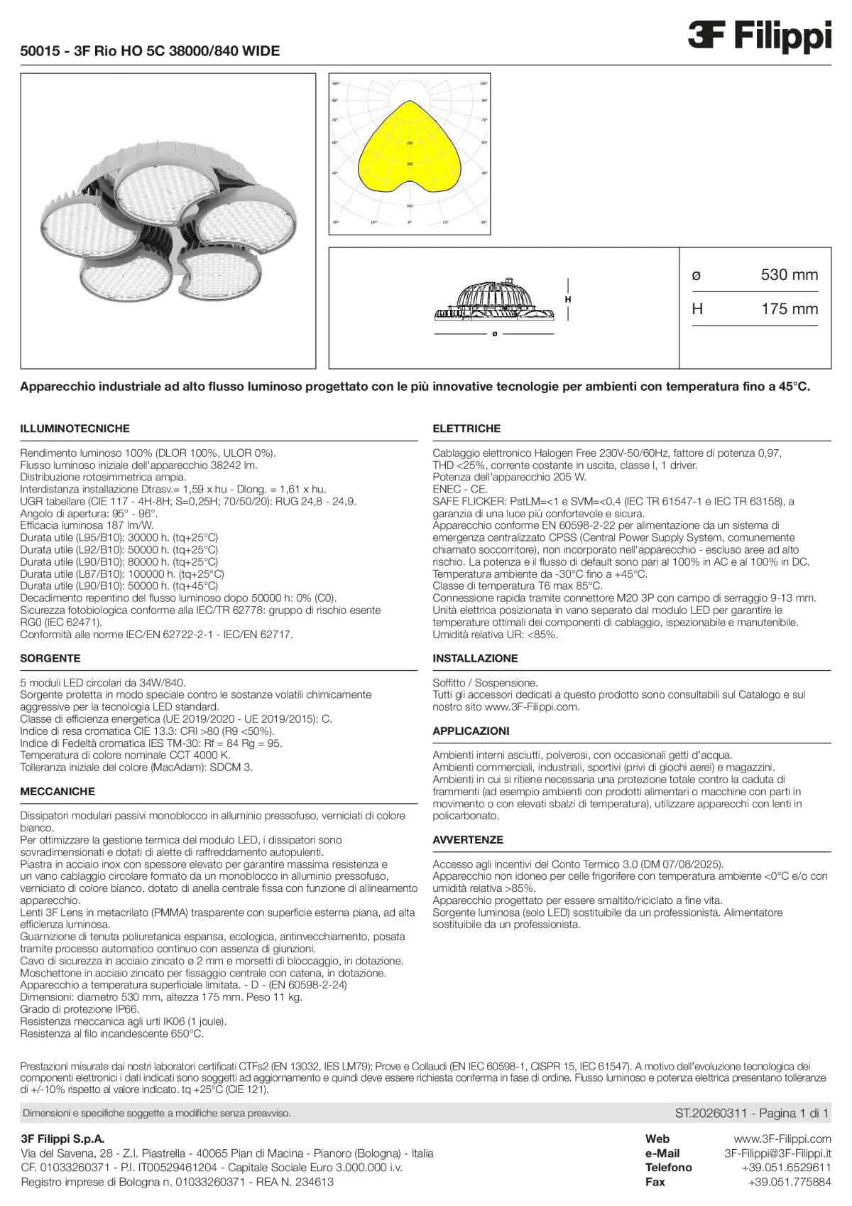 50015 - 3F Rio HO 5C 38000-840 WIDE - Datasheet - it