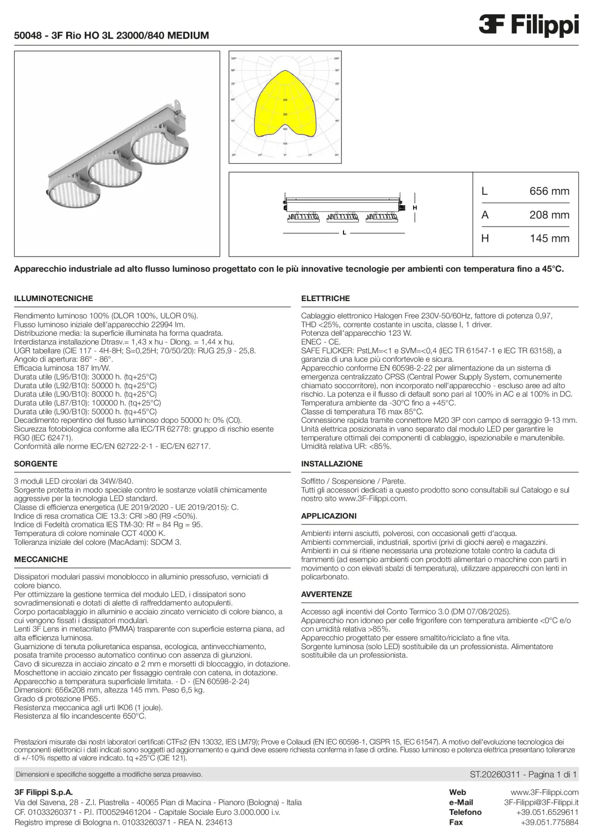50048 - 3F Rio HO 3L 23000-840 MEDIUM - Datasheet - it