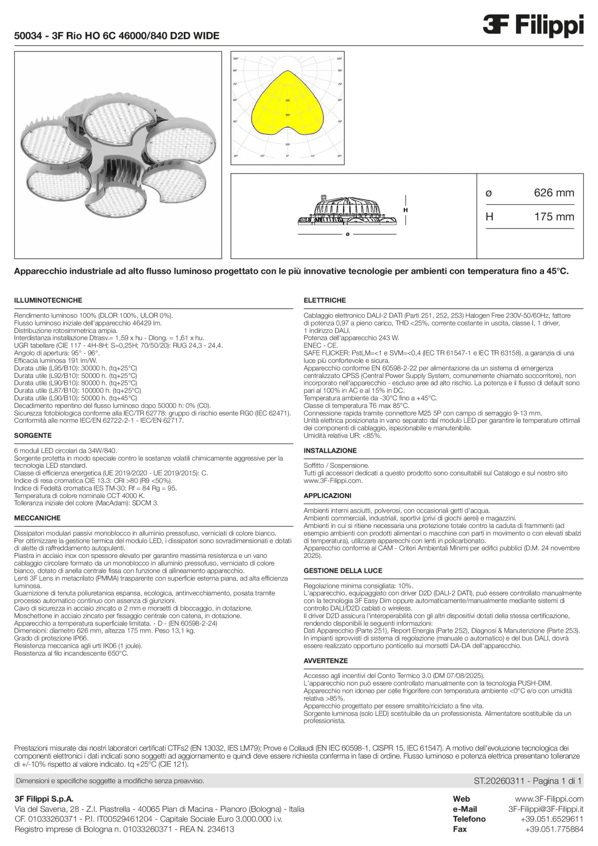 50034 - 3F Rio HO 6C 46000-840 D2D WIDE - Datasheet - it