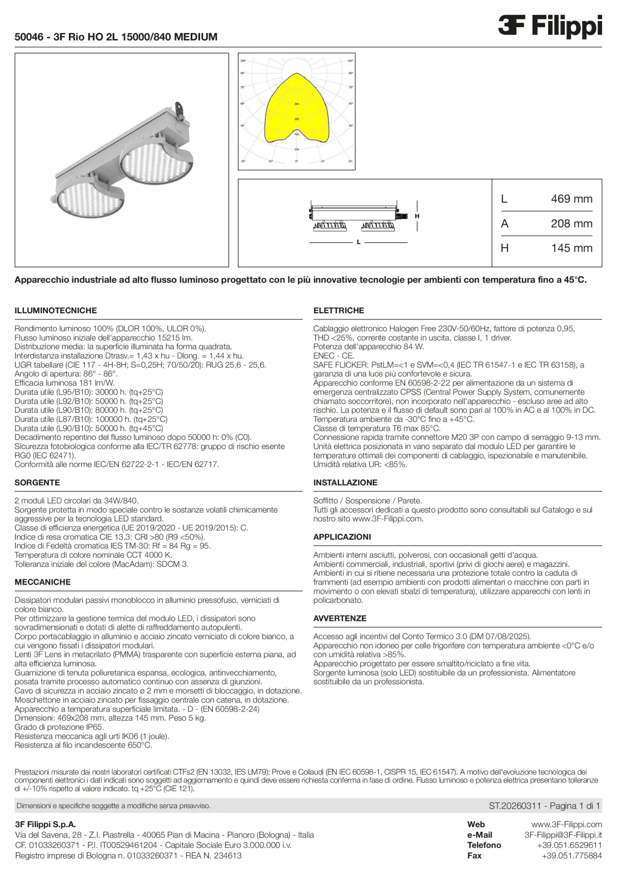 50046 - 3F Rio HO 2L 15000-840 MEDIUM - Datasheet - it
