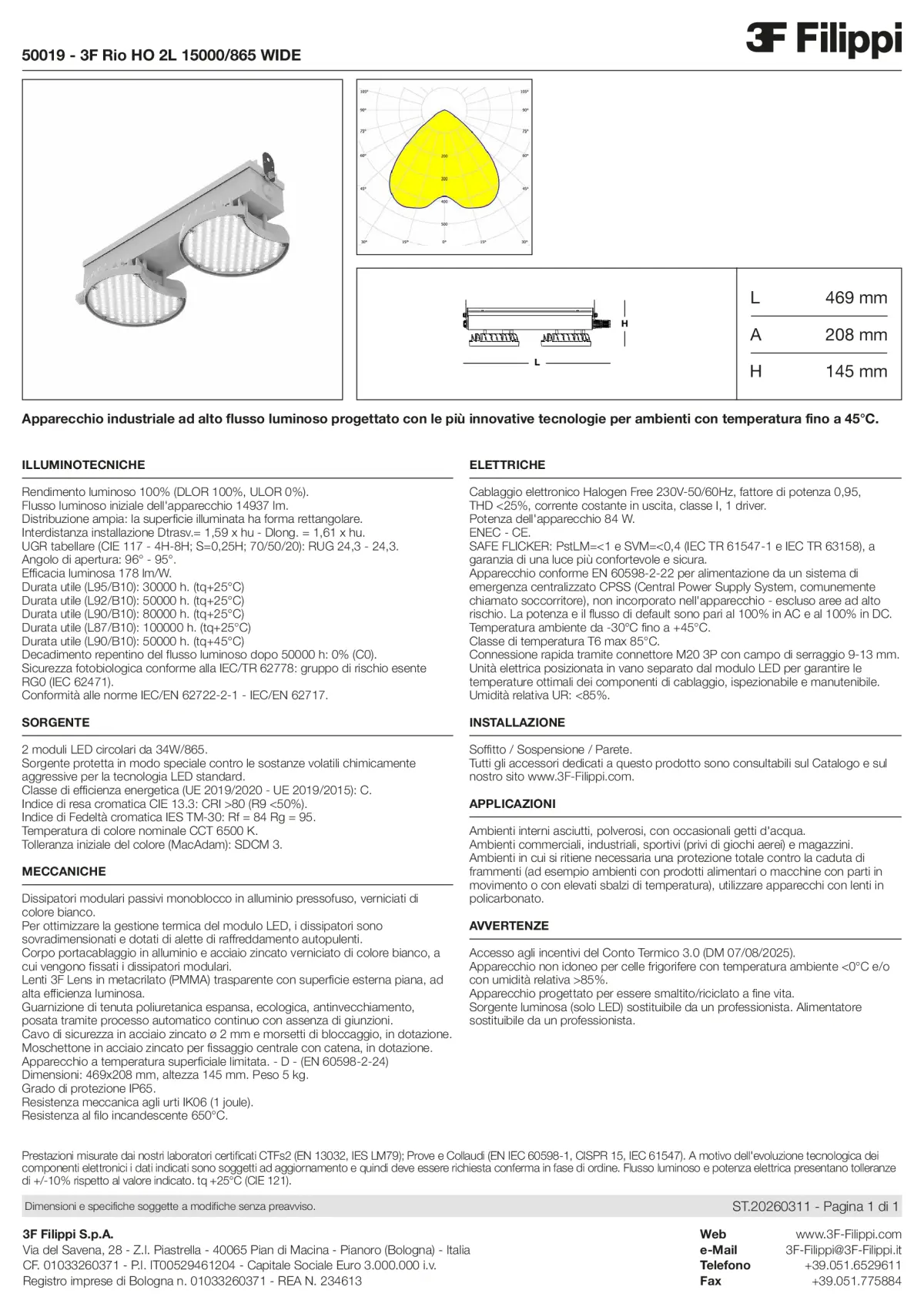 50019 - 3F Rio HO 2L 15000-865 WIDE - Datasheet - it