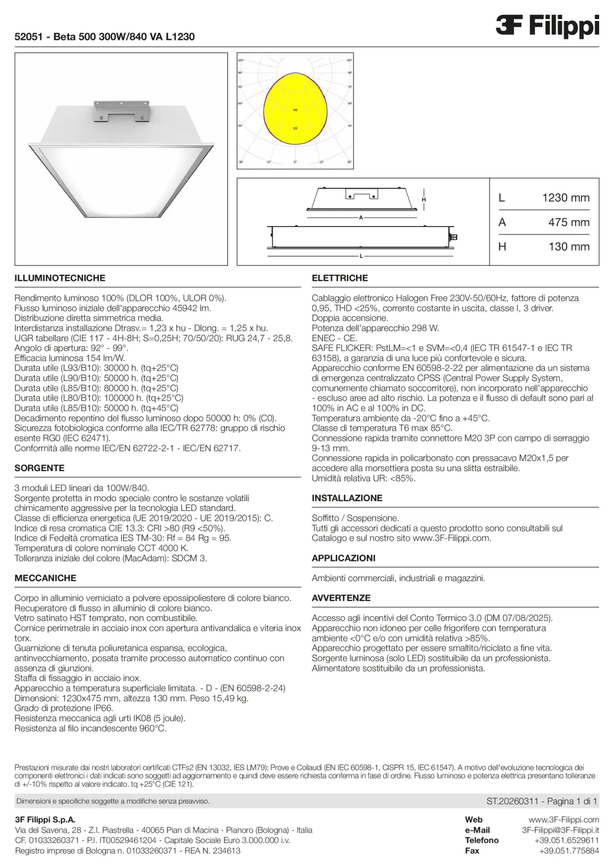 52051 - Beta 500 300W-840 VA L1230 - Datasheet - it
