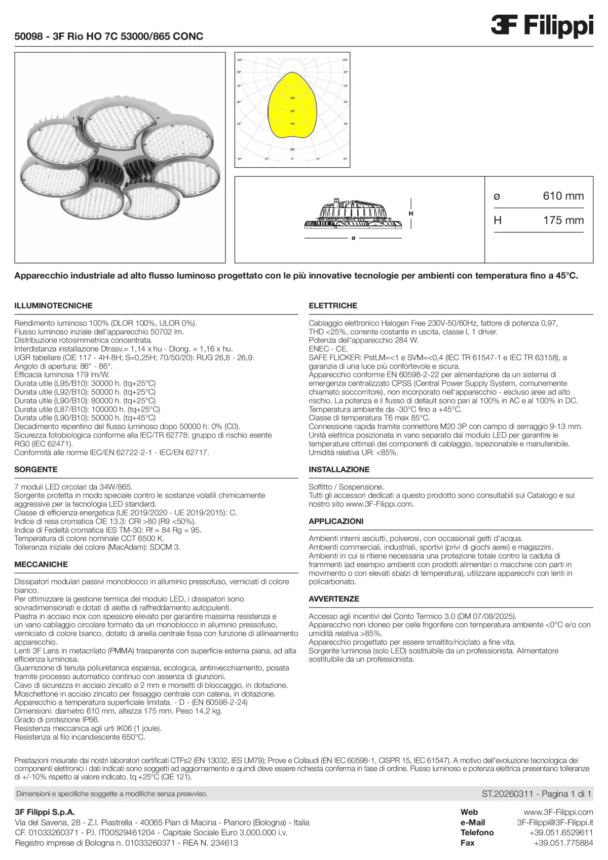 50098 - 3F Rio HO 7C 53000-865 CONC - Datasheet - it