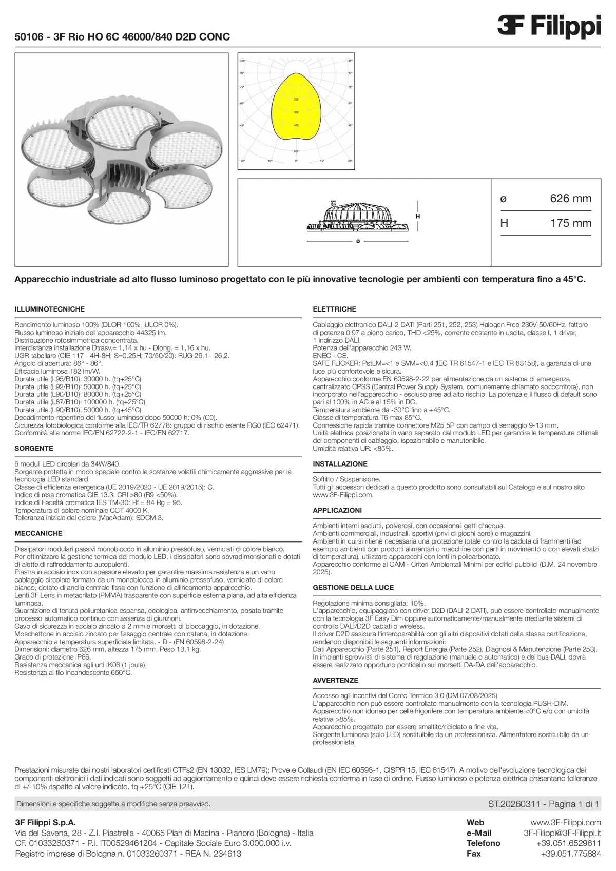 50106 - 3F Rio HO 6C 46000-840 D2D CONC - Datasheet - it