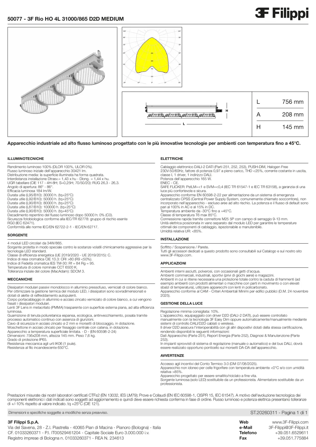 50077 - 3F Rio HO 4L 31000-865 D2D MEDIUM - Datasheet - it
