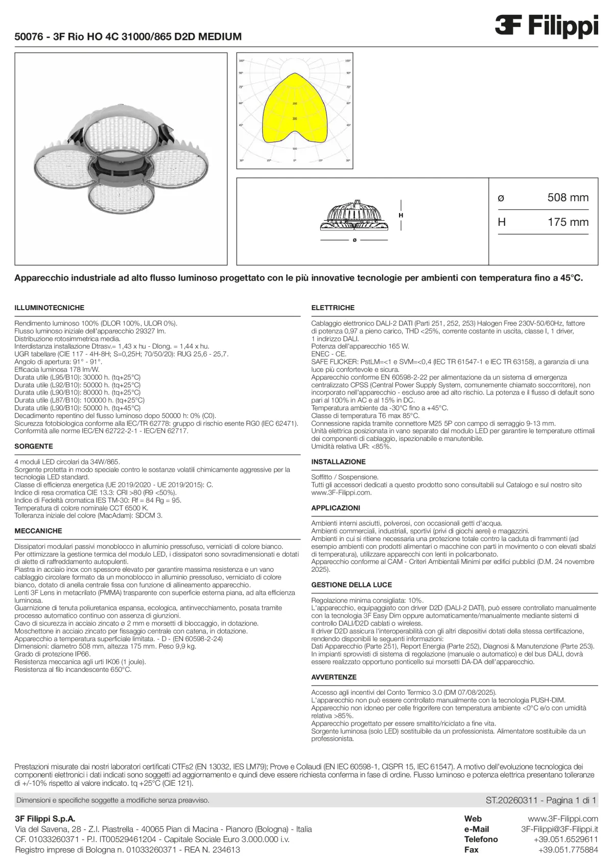50076 - 3F Rio HO 4C 31000-865 D2D MEDIUM - Datasheet - it