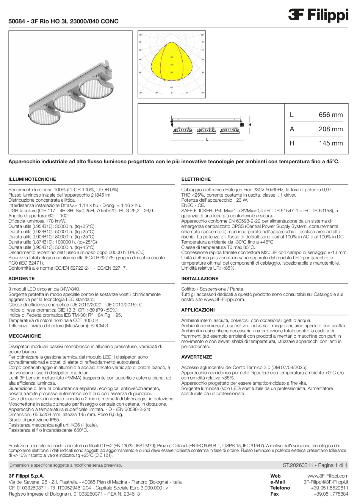 50084 - 3F Rio HO 3L 23000-840 CONC - Datasheet - it