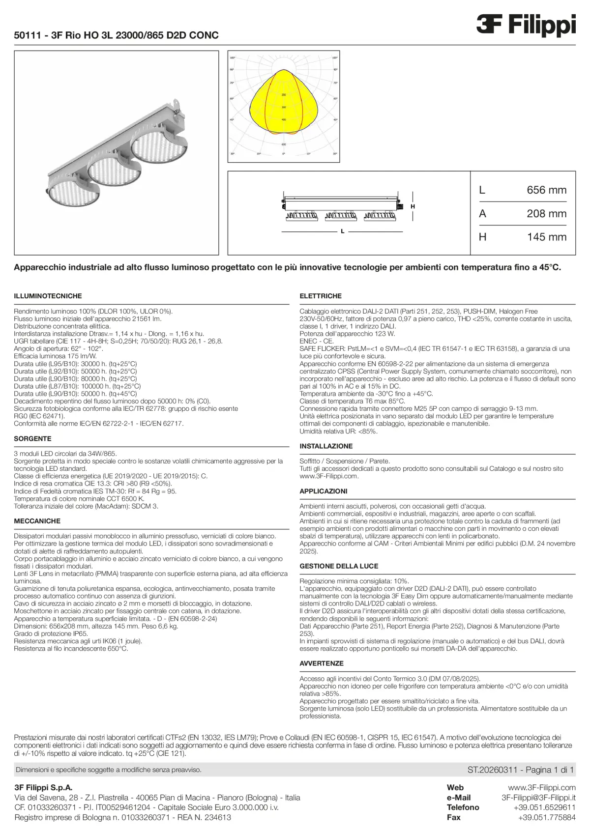50111 - 3F Rio HO 3L 23000-865 D2D CONC - Datasheet - it