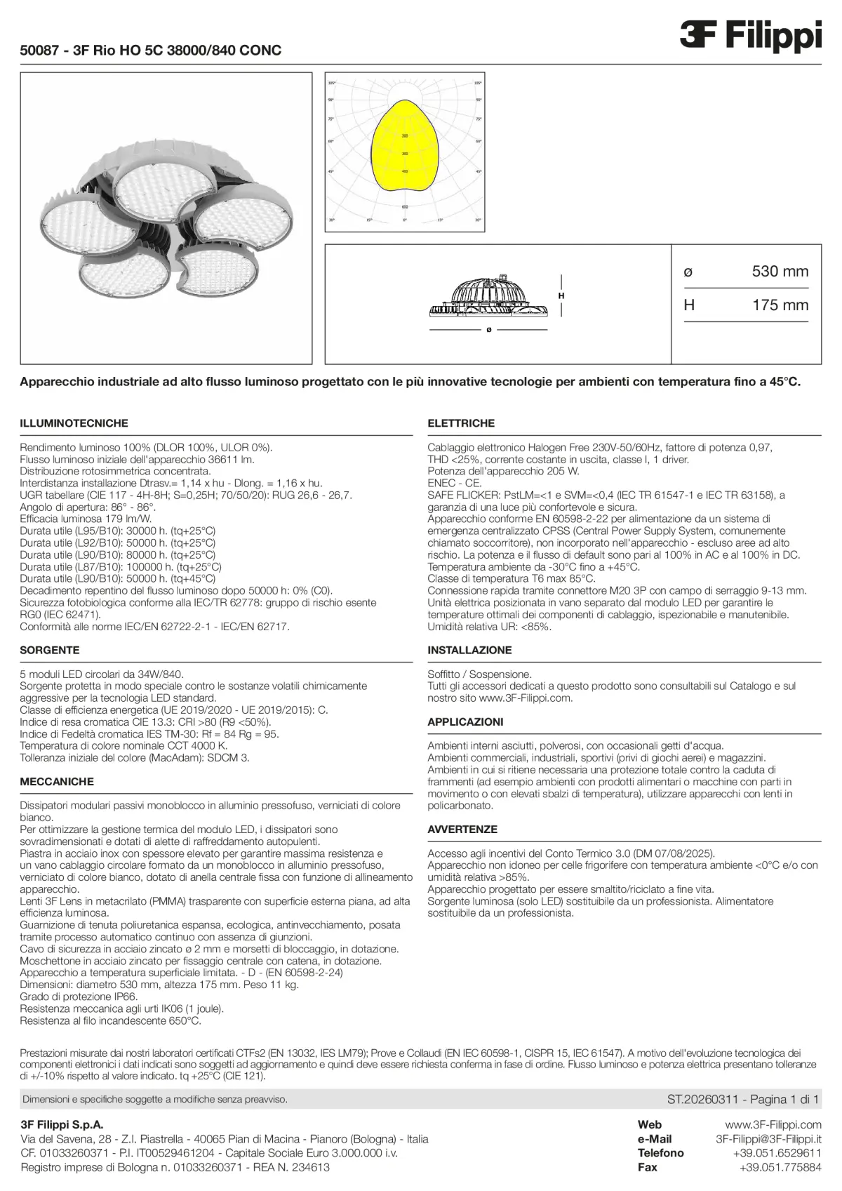 50087 - 3F Rio HO 5C 38000-840 CONC - Datasheet - it