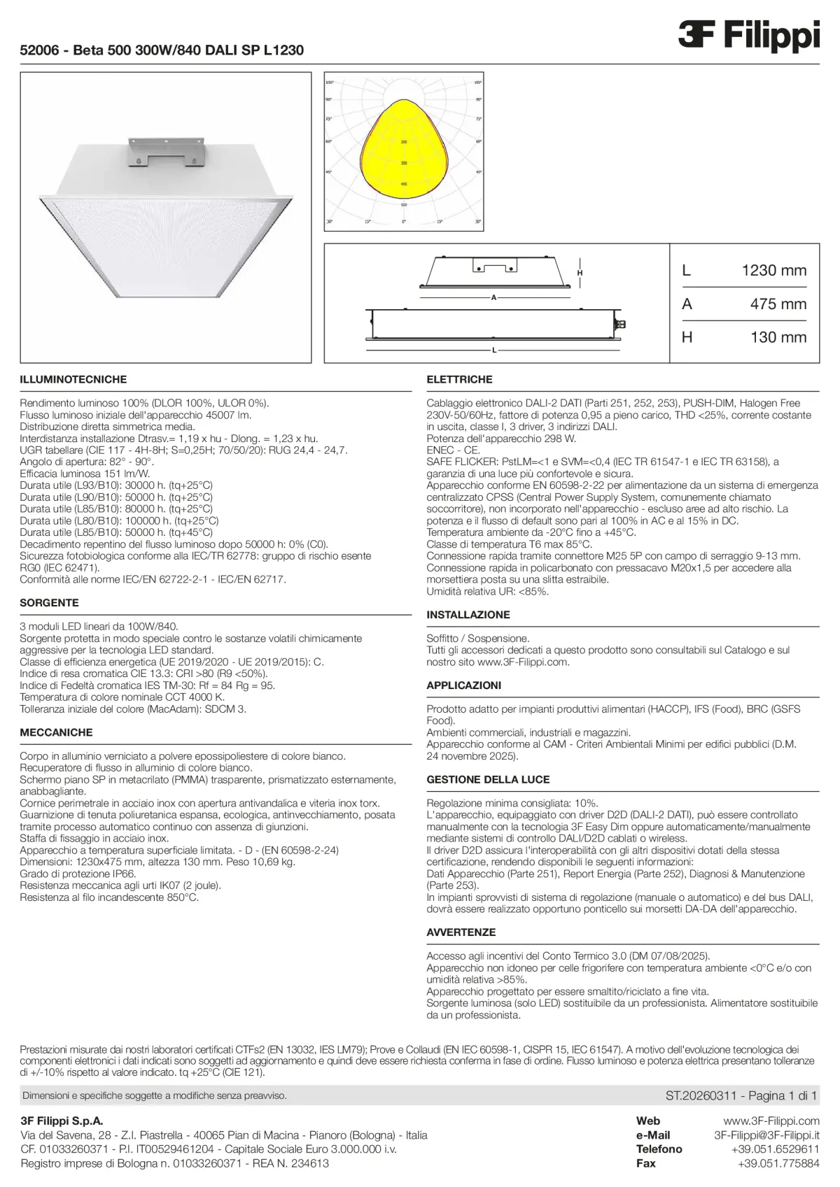 52006 - Beta 500 300W-840 DALI SP L1230 - Datasheet - it