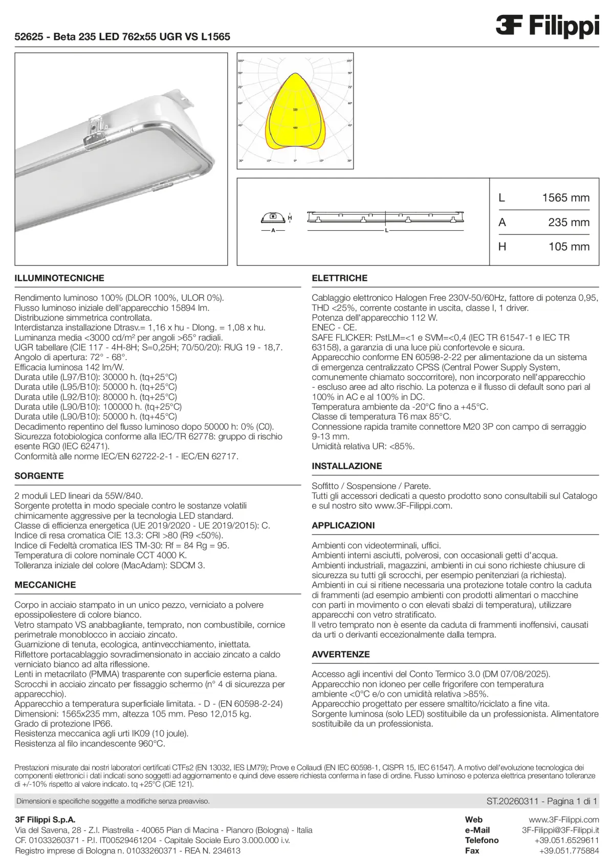 52625 - Beta 235 LED 762x55 UGR VS L1565 - Datasheet - it