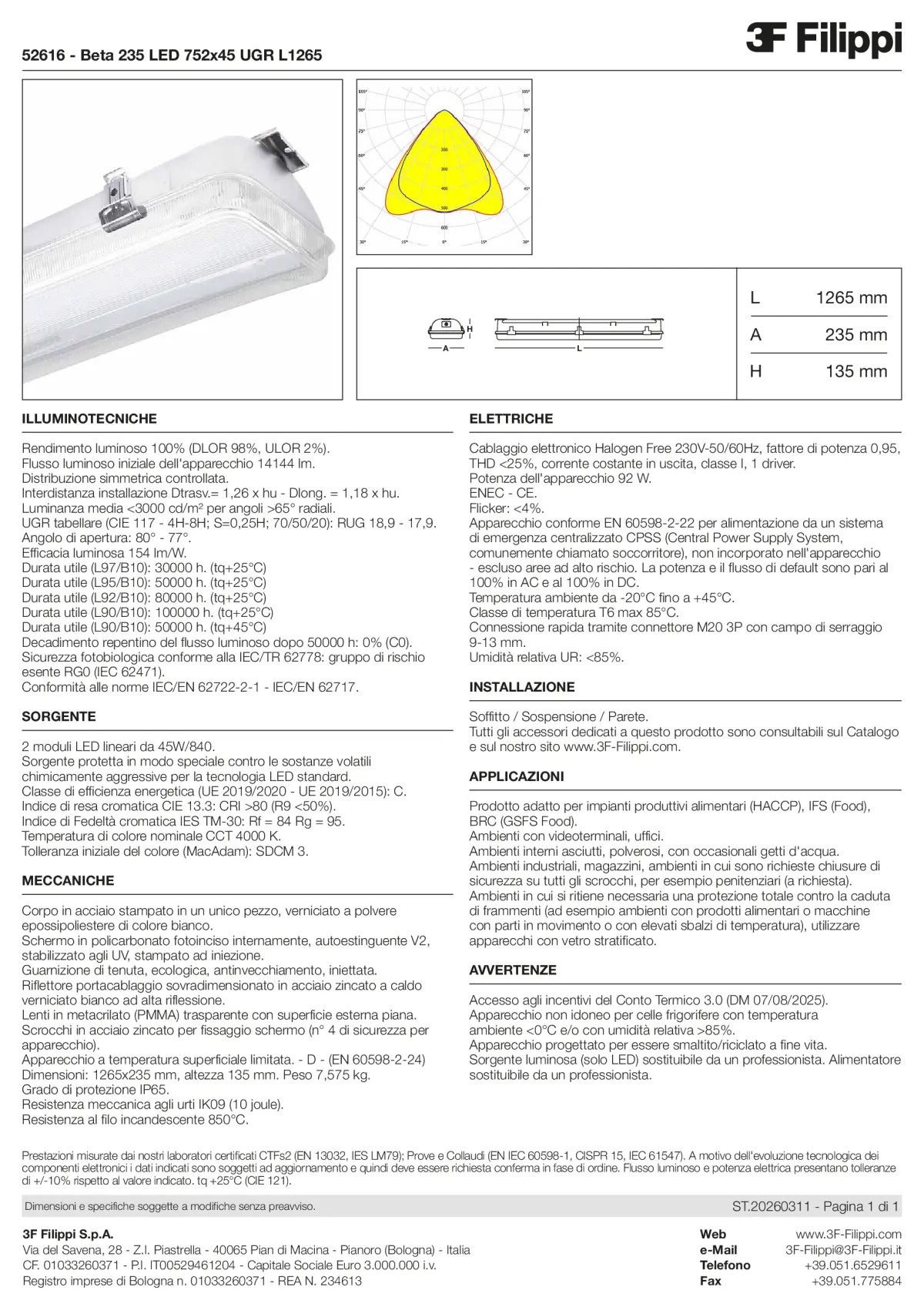 52616 - Beta 235 LED 752x45 UGR L1265 - Datasheet - it