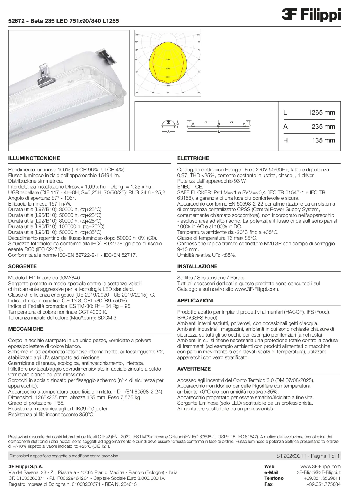 52672 - Beta 235 LED 751x90-840 L1265 - Datasheet - it