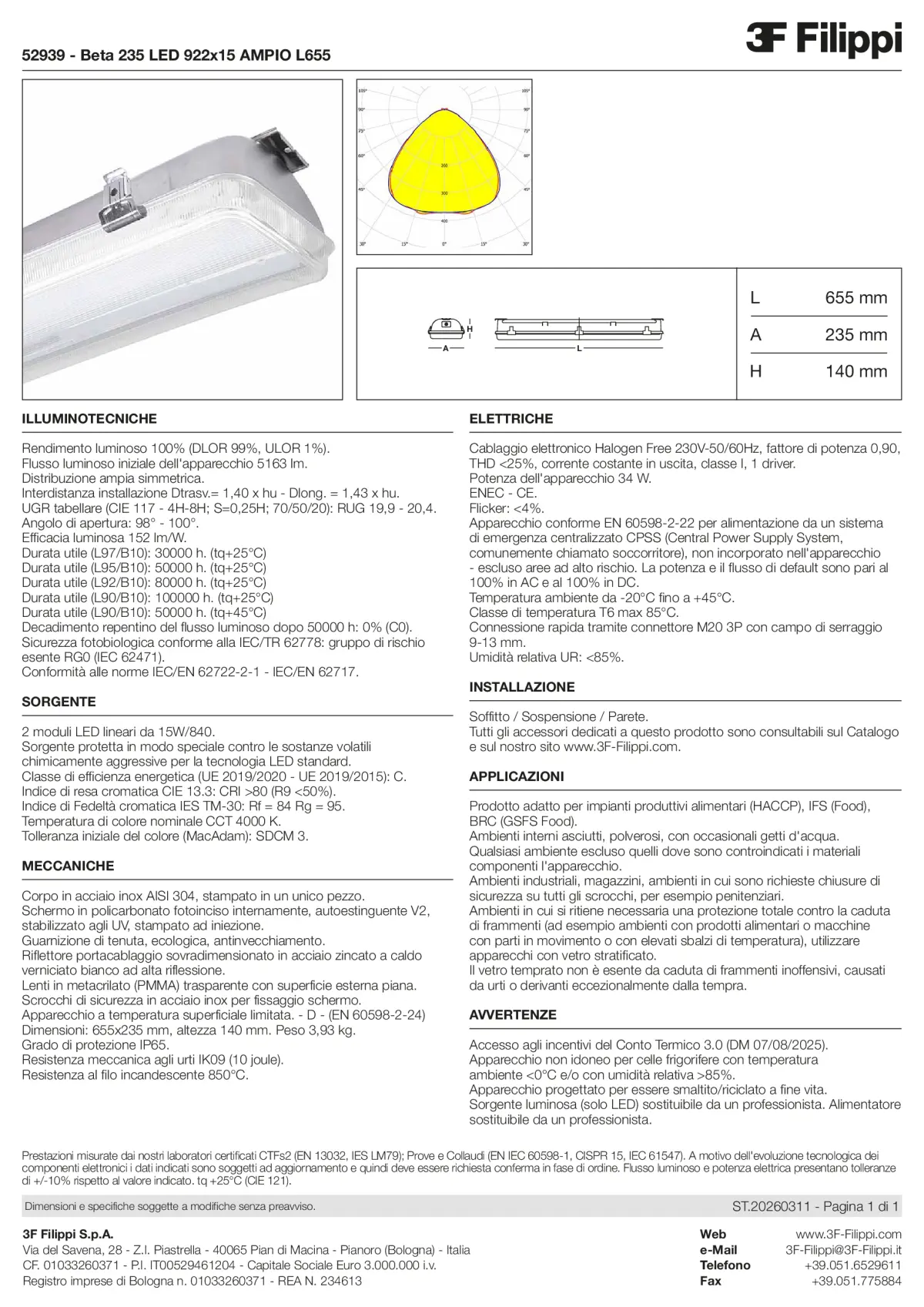 52939 - Beta 235 LED 922x15 AMPIO L655 - Datasheet - it