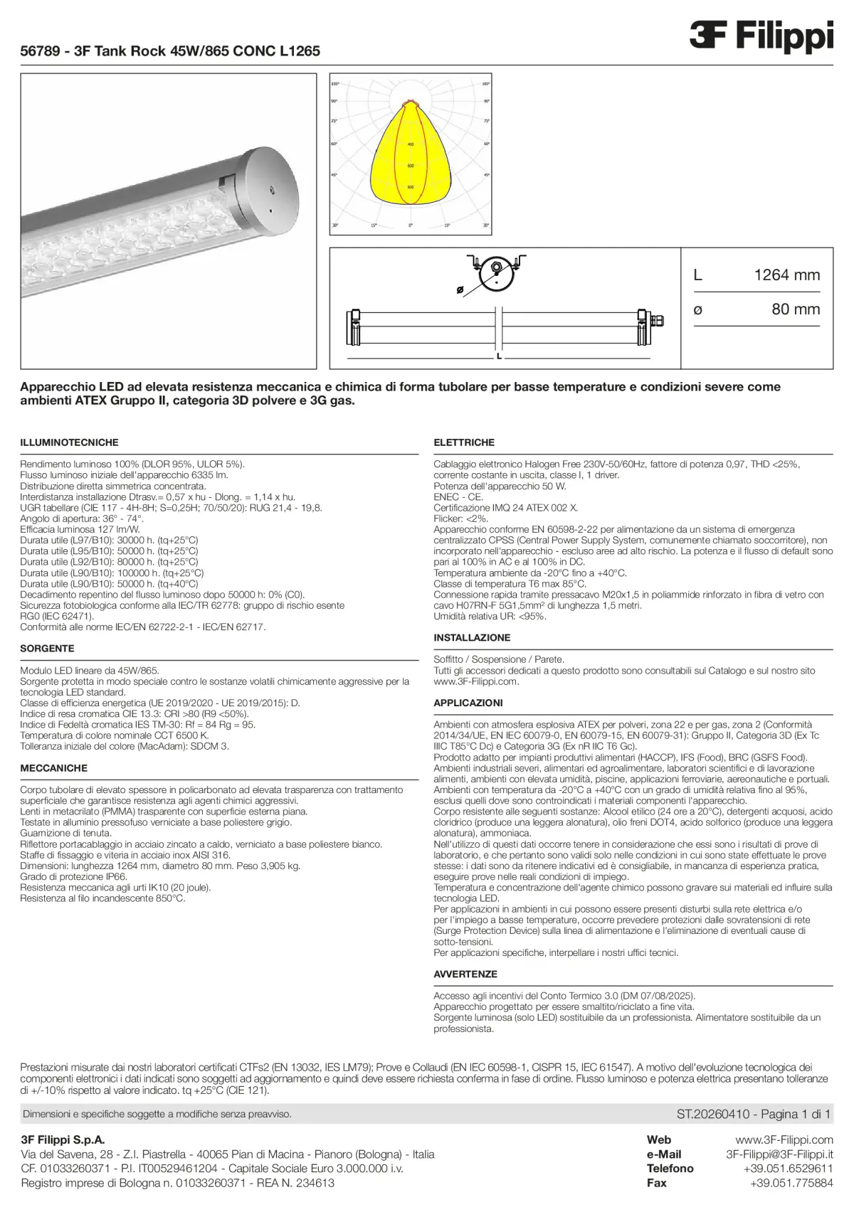 56789 - 3F Tank Rock 45W-865 CONC L1265 - Datasheet - it