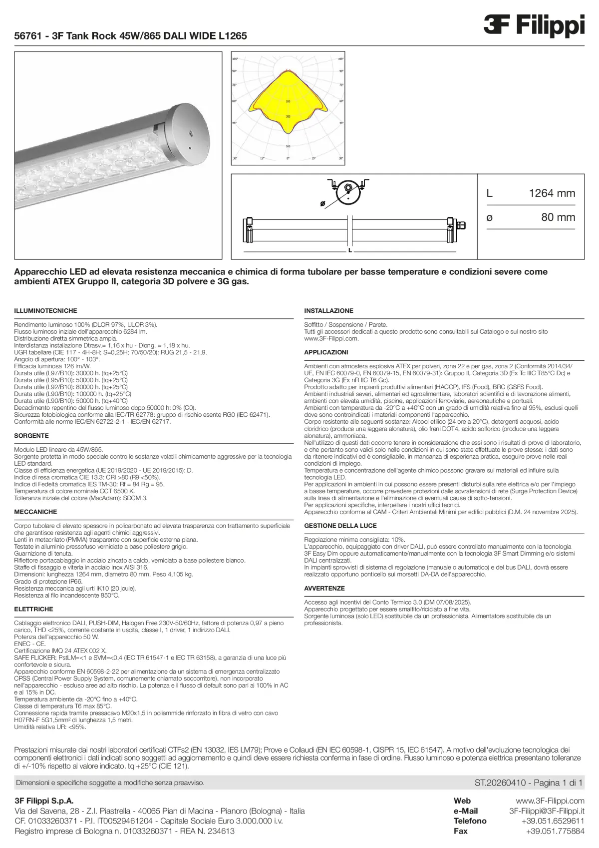 56761 - 3F Tank Rock 45W-865 DALI WIDE L1265 - Datasheet - it