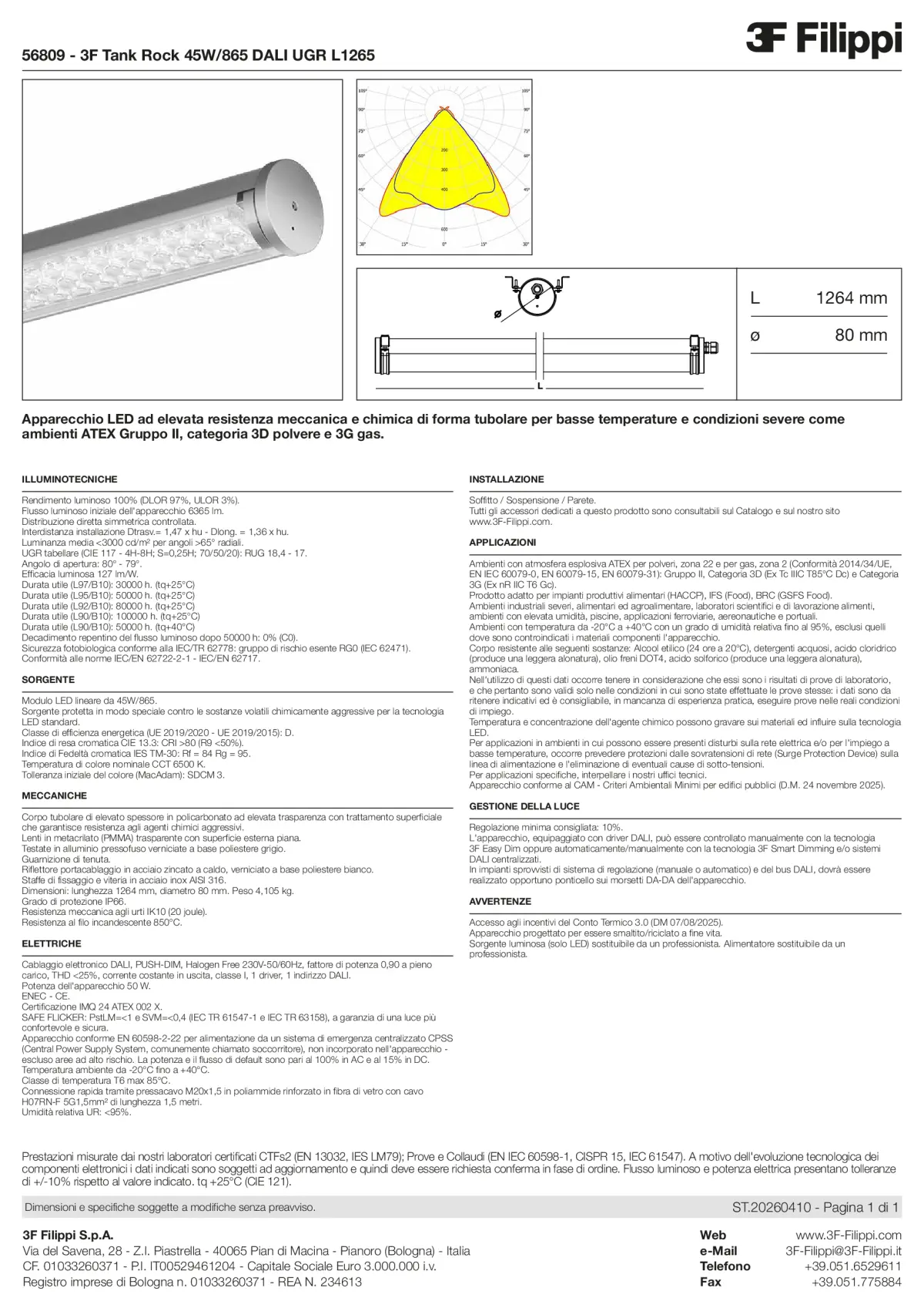 56809 - 3F Tank Rock 45W-865 DALI UGR L1265 - Datasheet - it
