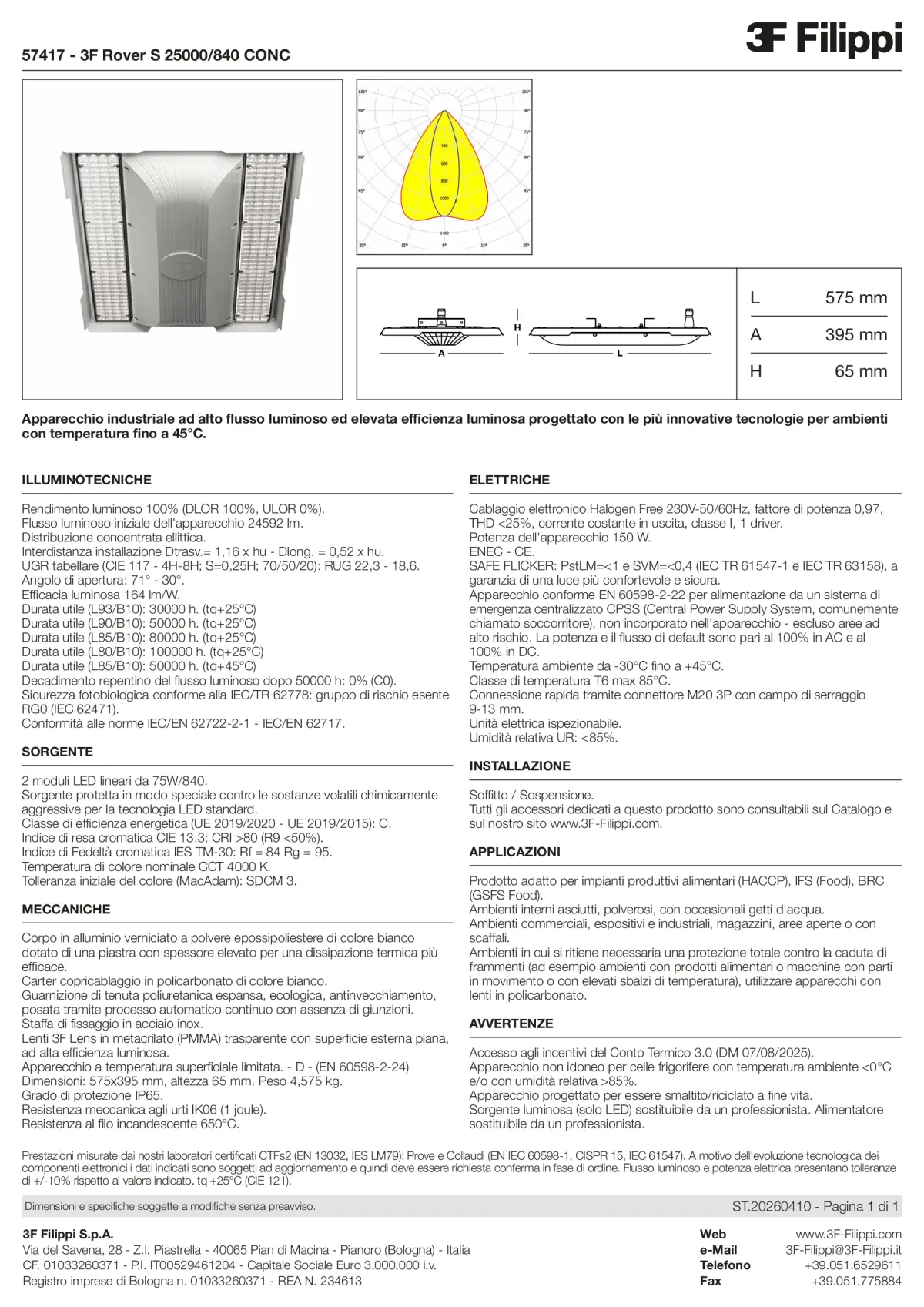 57417 - 3F Rover S 25000-840 CONC - Datasheet - it