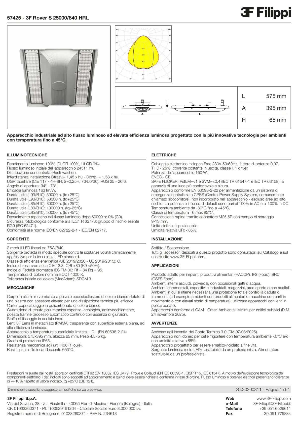 57425 - 3F Rover S 25000-840 HRL - Datasheet - it