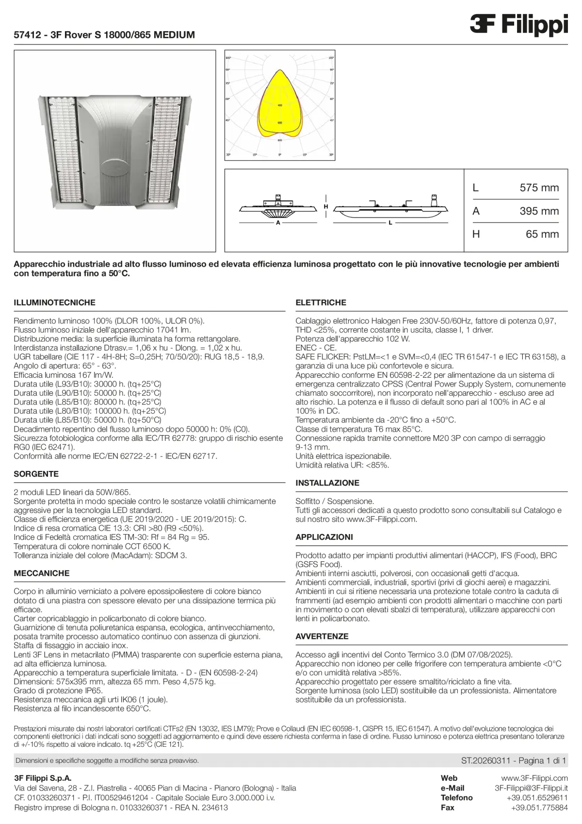 57412 - 3F Rover S 18000-865 MEDIUM - Datasheet - it