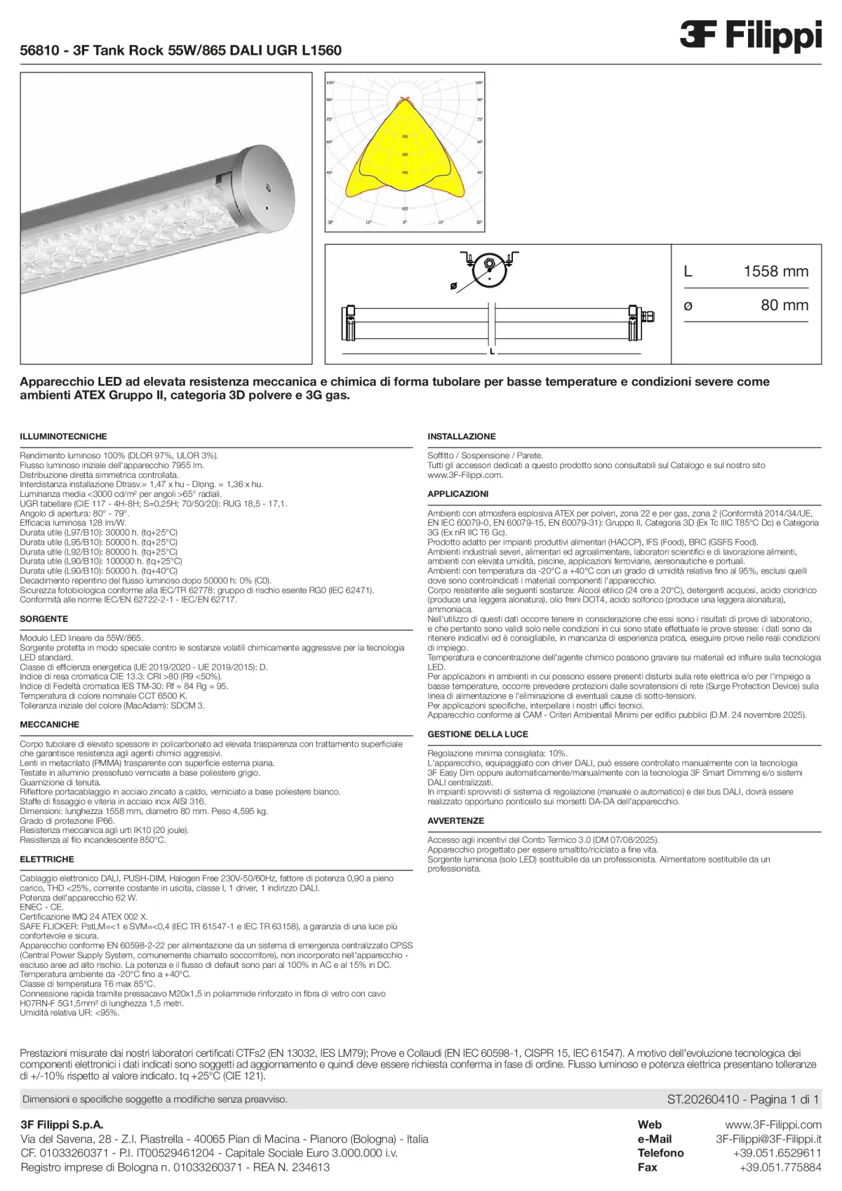 56810 - 3F Tank Rock 55W-865 DALI UGR L1560 - Datasheet - it