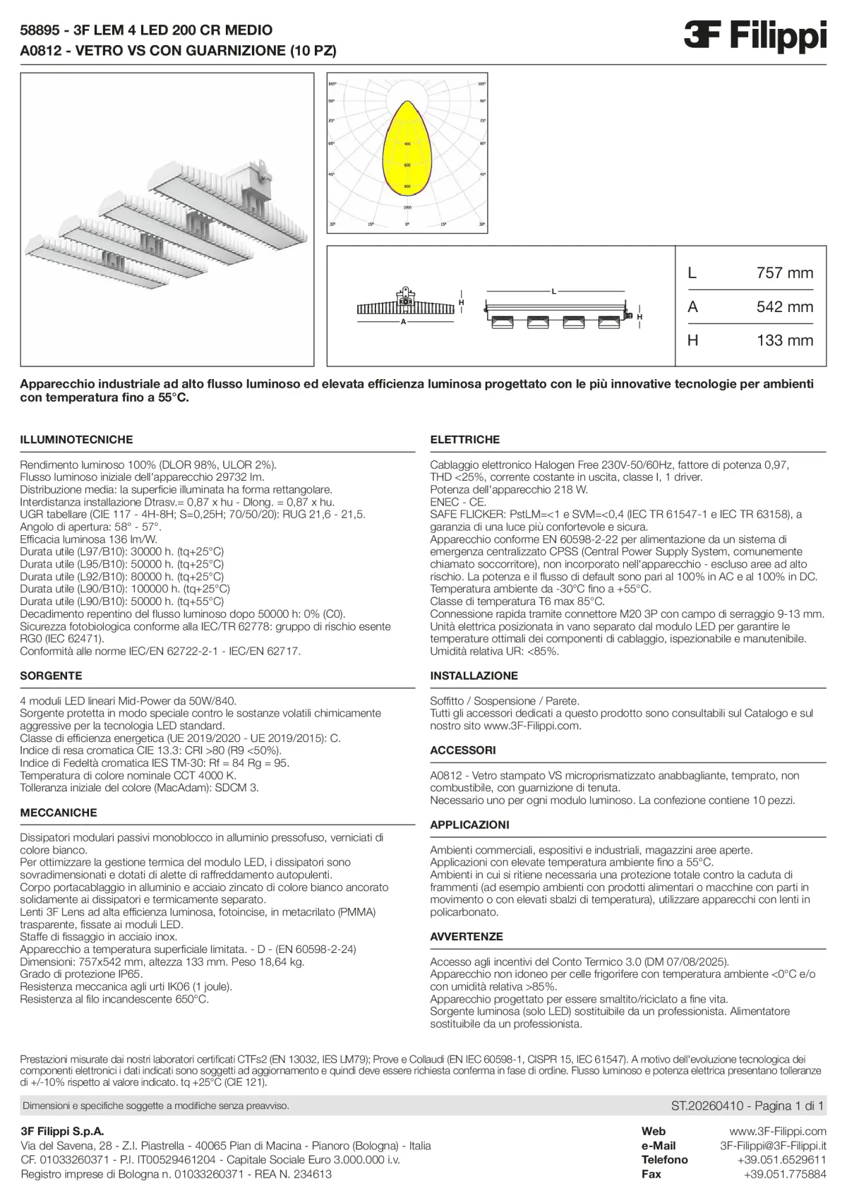 58895+A0812 - 3F LEM 4 LED 200 CR MEDIO + VS - Datasheet - it
