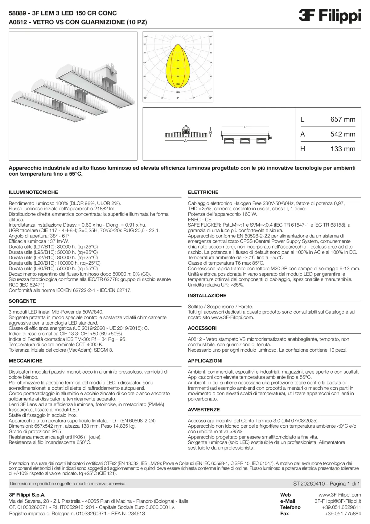 58889+A0812 - 3F LEM 3 LED 150 CR CONC + VS - Datasheet - it