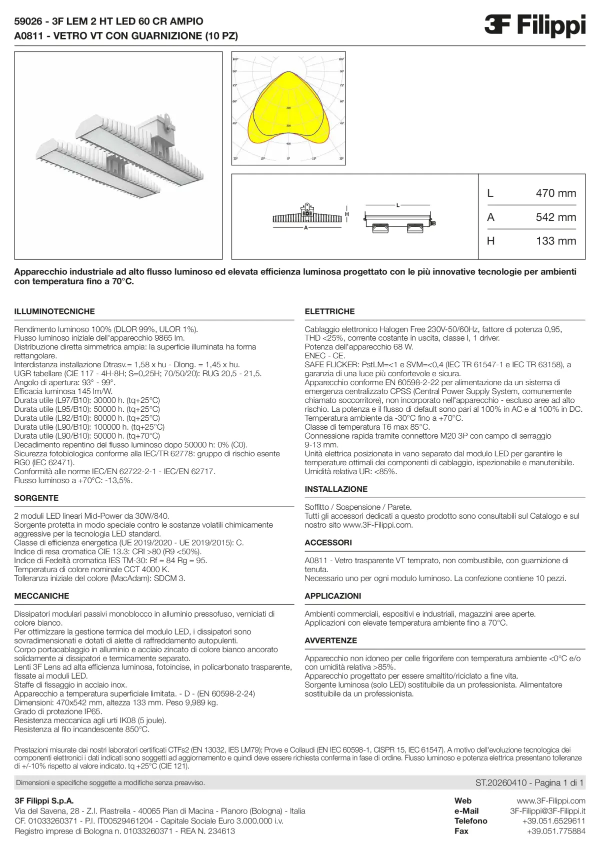59026+A0811 - 3F LEM 2 HT LED 60 CR AMPIO + VT - Datasheet - it