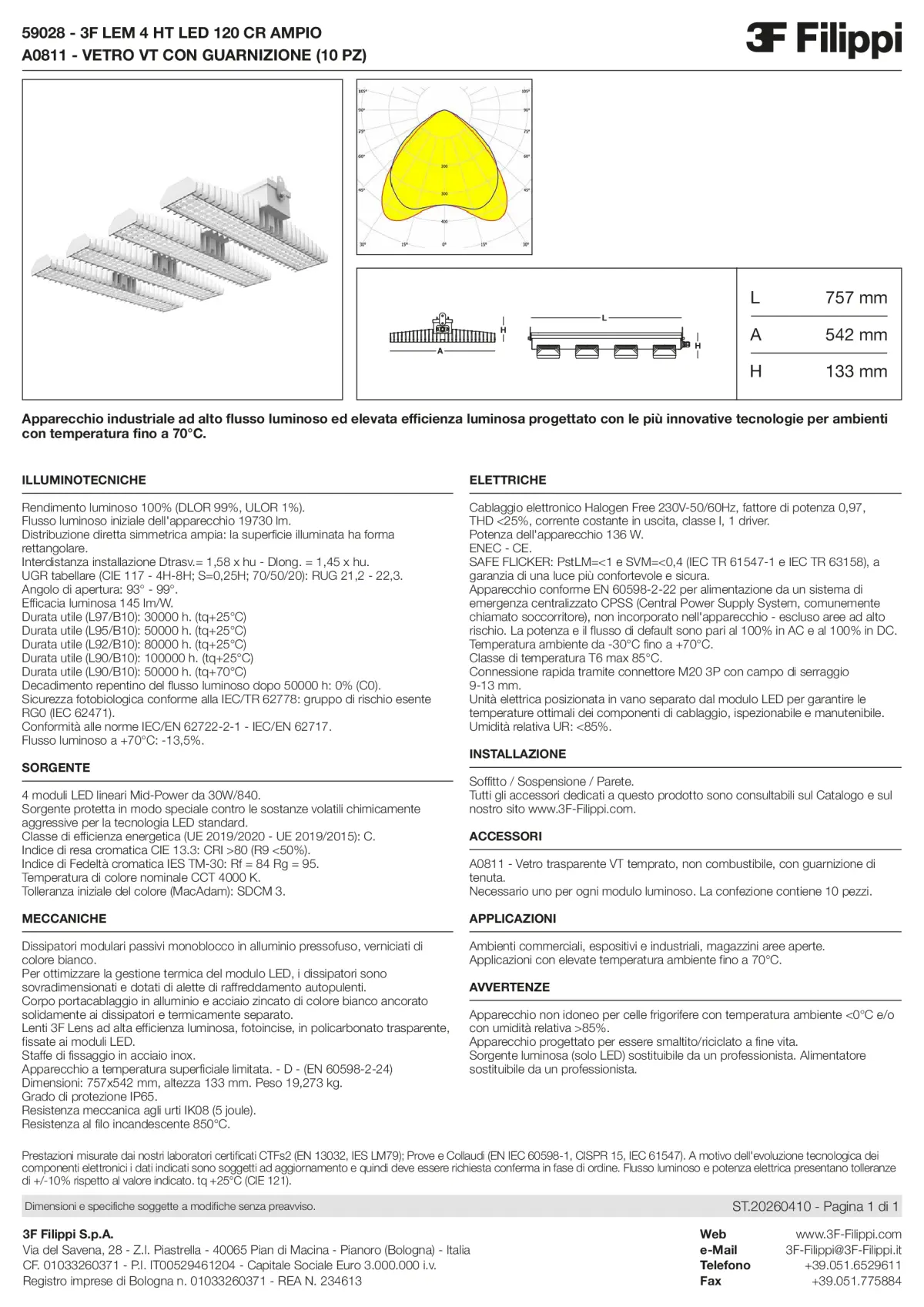 59028+A0811 - 3F LEM 4 HT LED 120 CR AMPIO + VT - Datasheet - it
