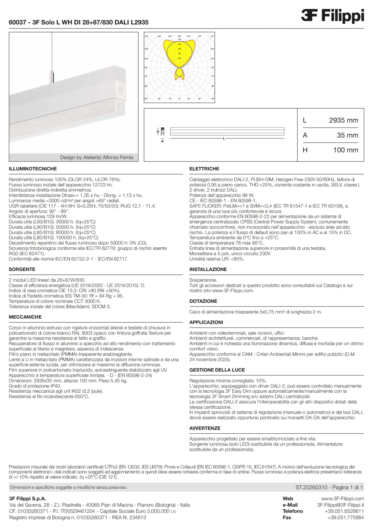 60037 - 3F Solo L WH DI 28+67-830 DALI L2935 - Datasheet - it