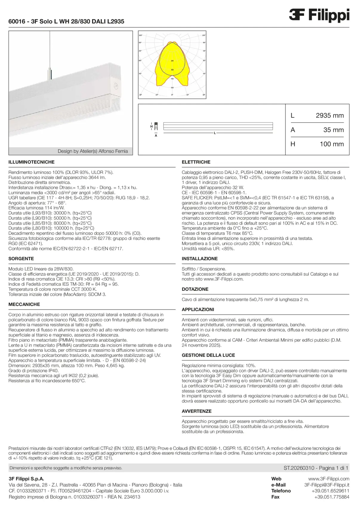 60016 - 3F Solo L WH 28-830 DALI L2935 - Datasheet - it