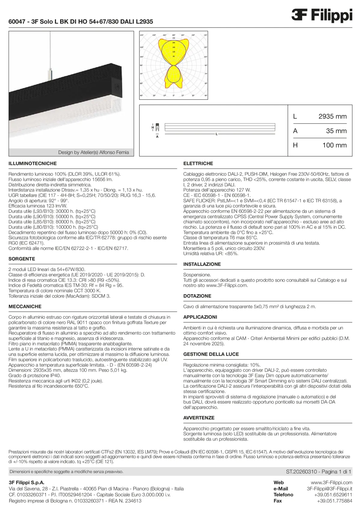 60047 - 3F Solo L BK DI HO 54+67-830 DALI L2935 - Datasheet - it