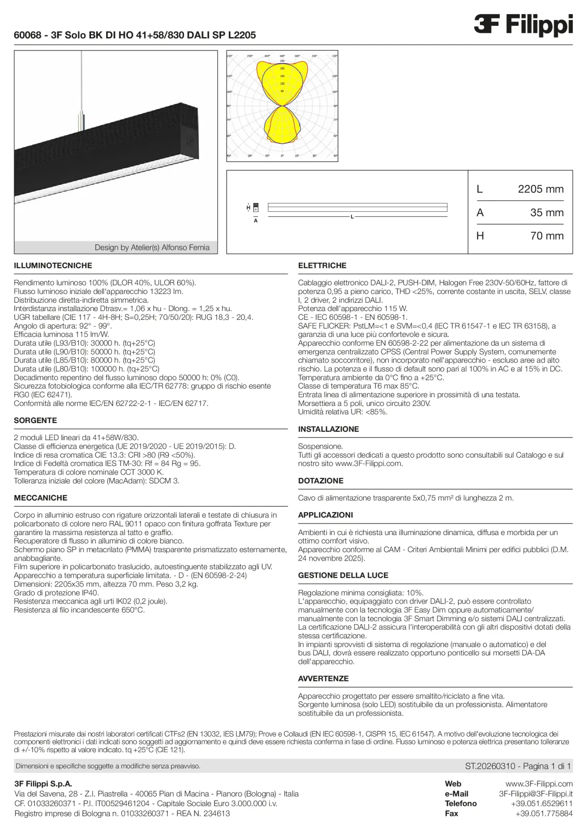 60068 - 3F Solo BK DI HO 41+58-830 DALI SP L2205 - Datasheet - it