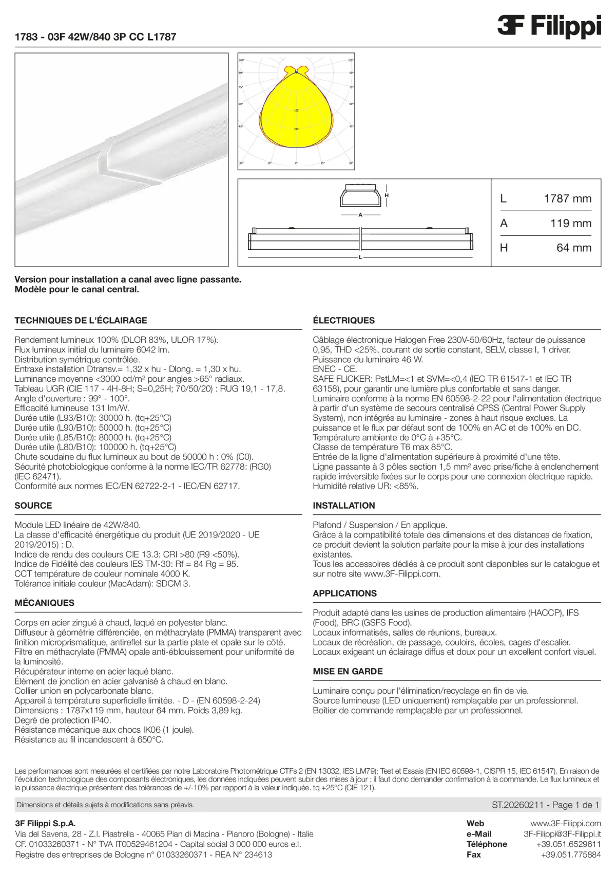 1783 - 03F 42W-840 3P CC L1787 - Datasheet - fr