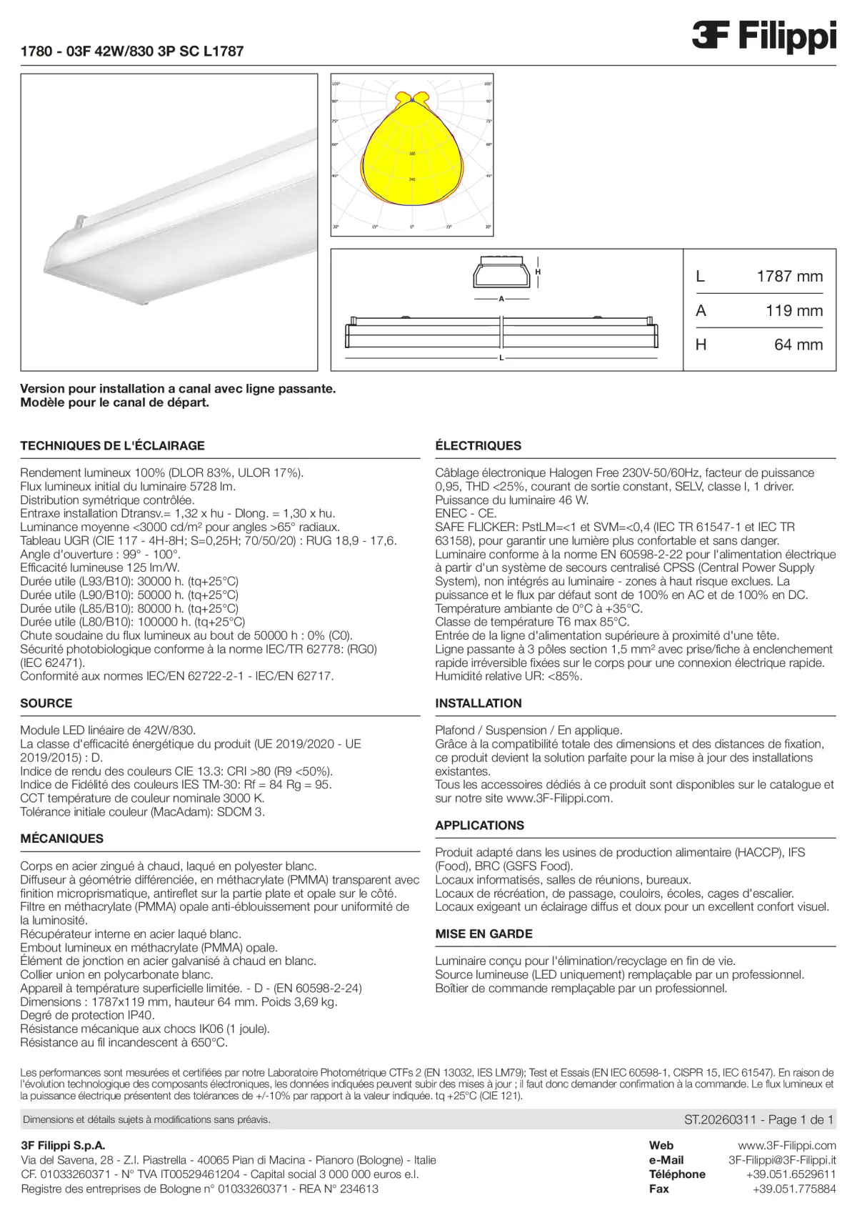 1780 - 03F 42W-830 3P SC L1787 - Datasheet - fr
