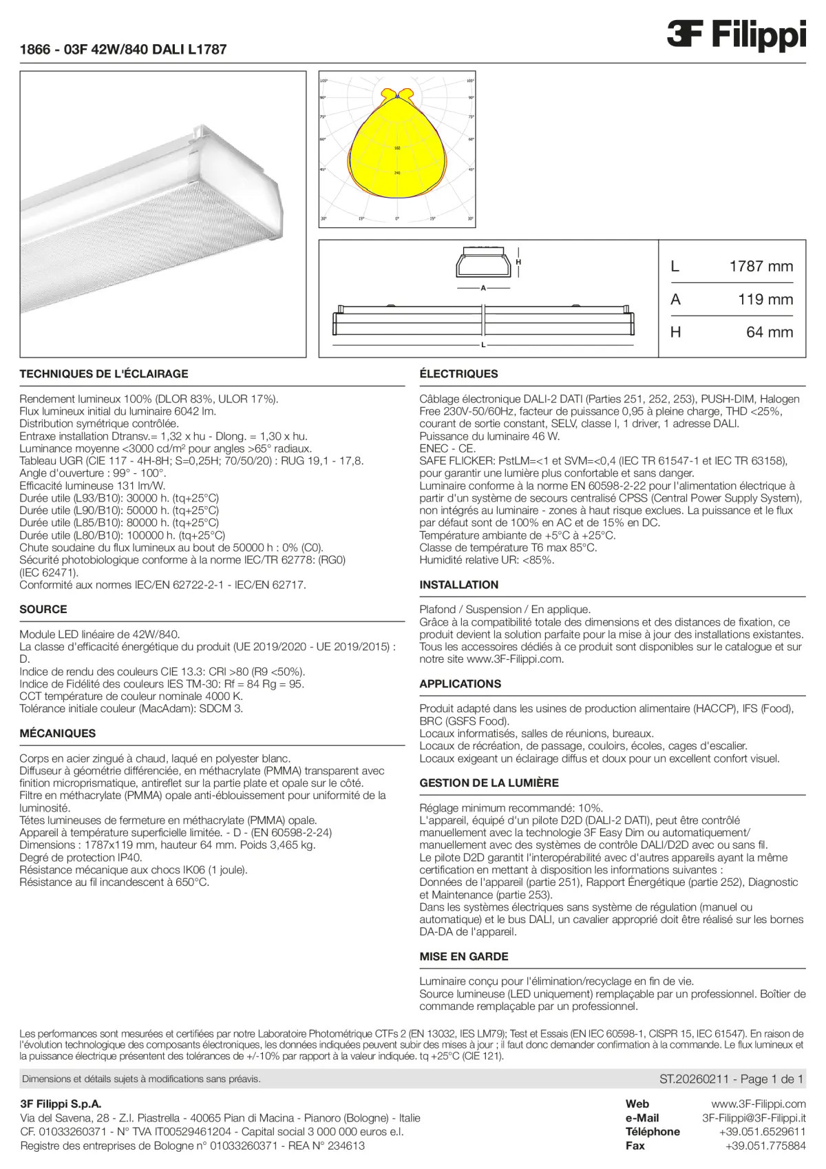 1866 - 03F 42W-840 DALI L1787 - Datasheet - fr